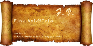 Funk Valéria névjegykártya
