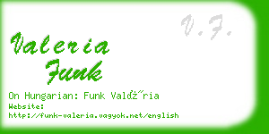 valeria funk business card